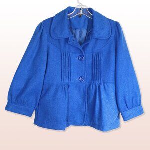 Ambition Royal Blue Pea Jacket Size M